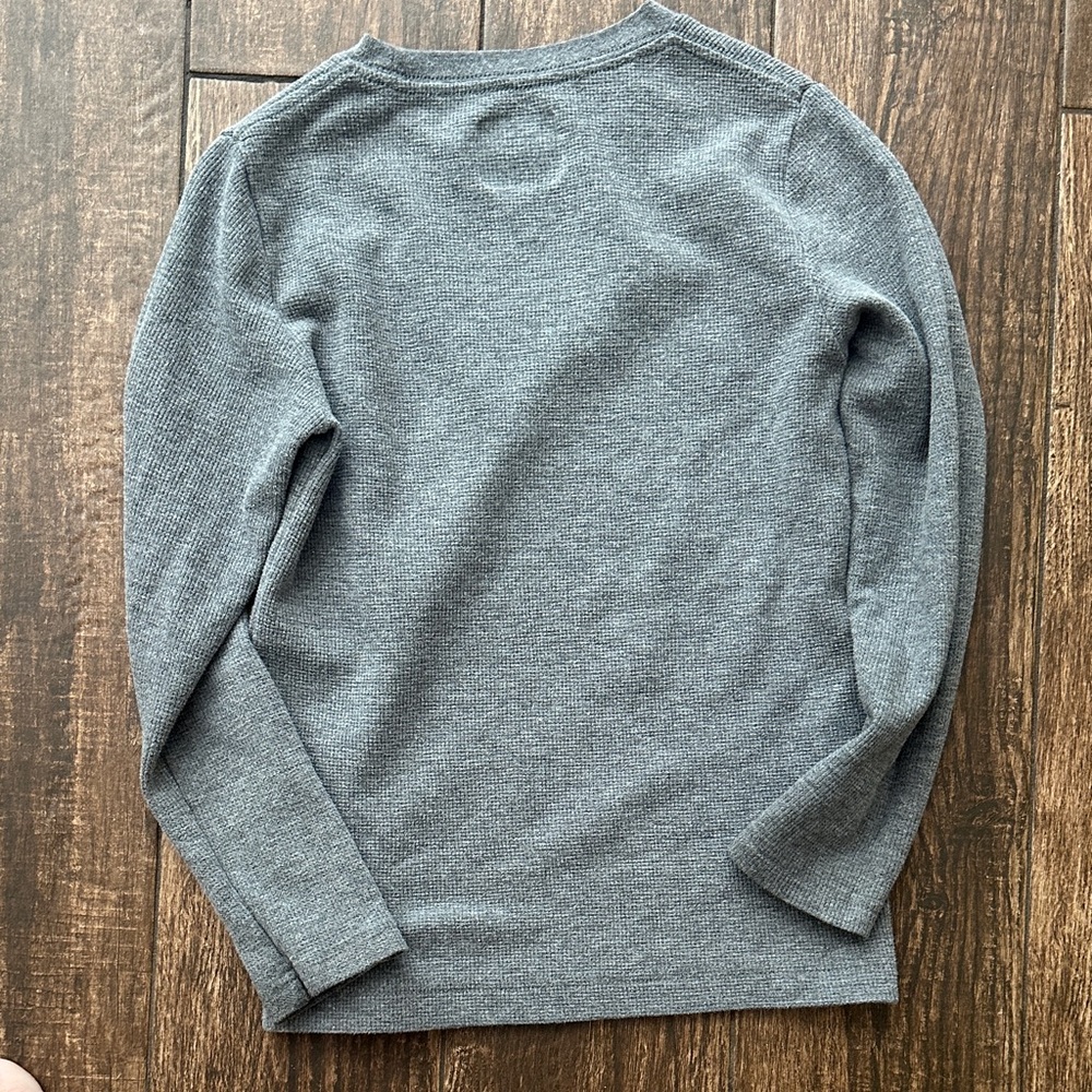 Hurley Boys Gray Long Sleeve Shirt Logo Tee Size 7/8 Youth Graphic Top - Picture 4 of 4
